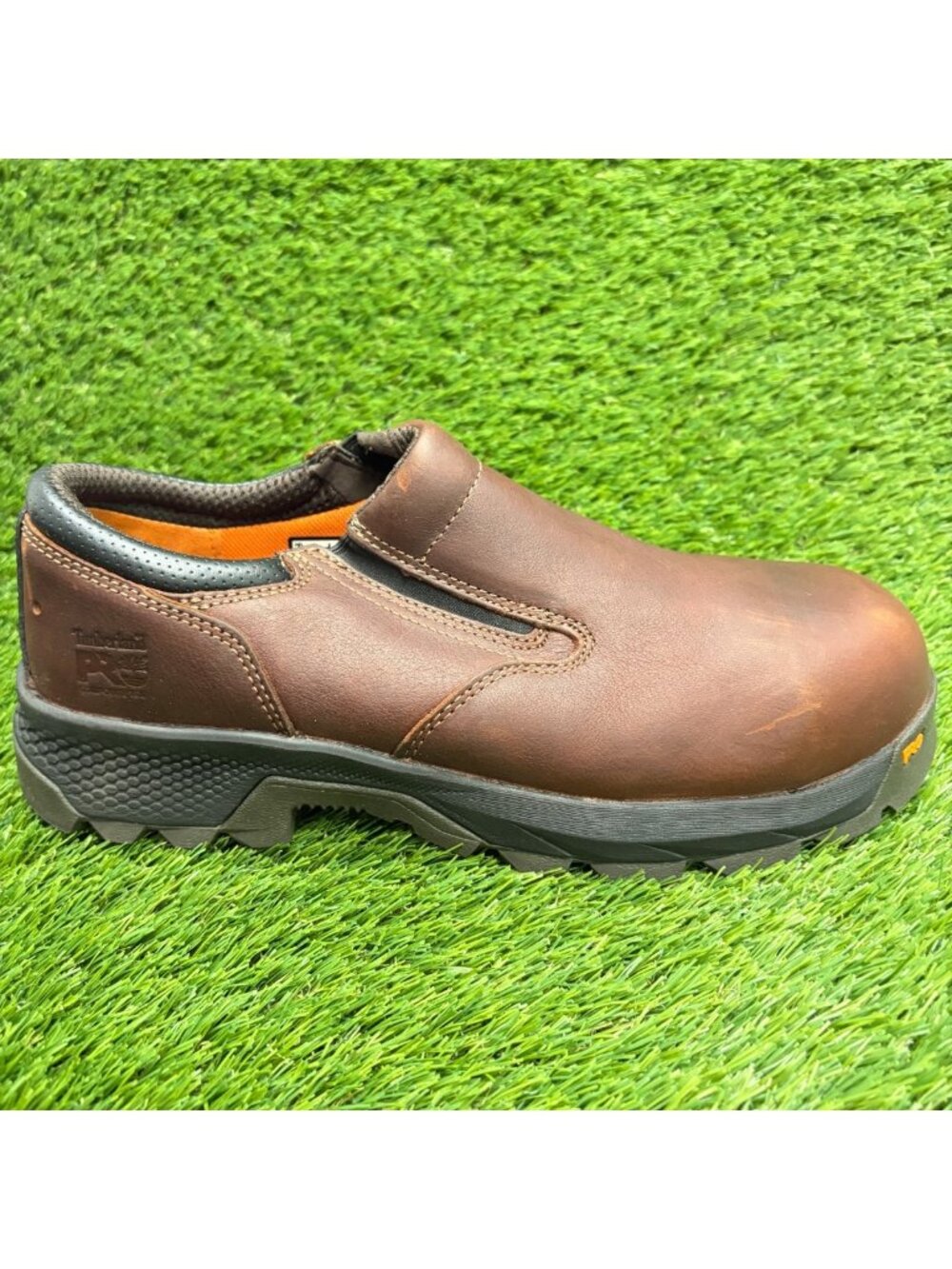 Timberland PRO TiTAN EV Mens Size 10.5 Brown Composite Toe Slip-On Work Shoes